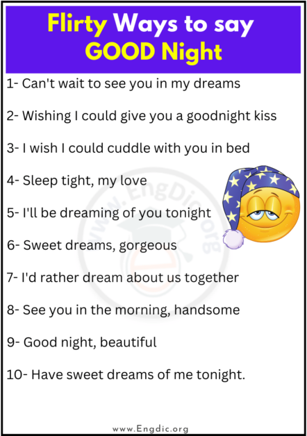 150+ Cute Ways To Say Good Night - Engdic