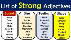 List of Strong Adjectives Pdf - 150+ Extreme Adjectives - Engdic