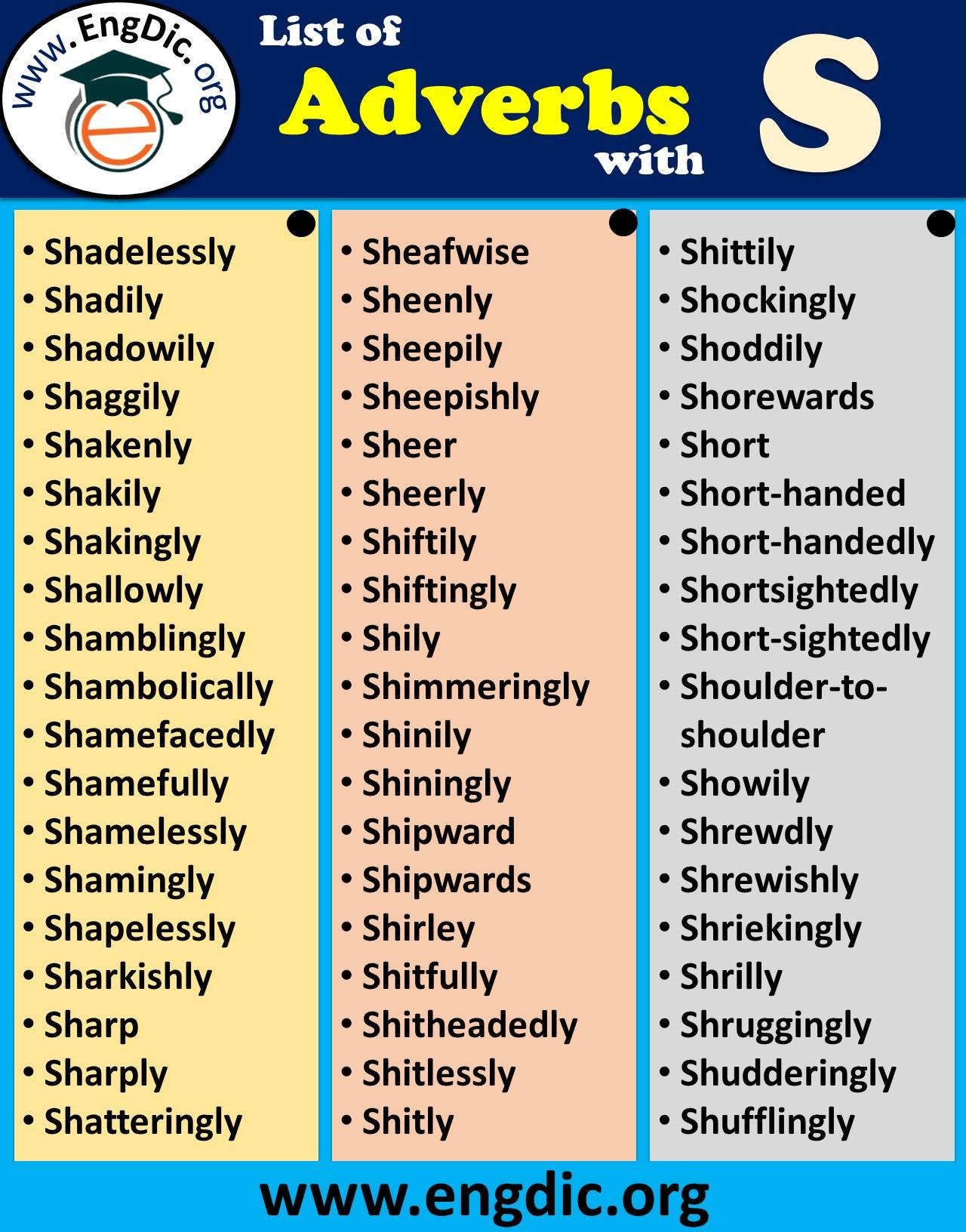 List of adverbs starting with s pdf