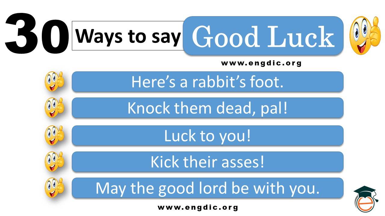 cute ways to say good luck