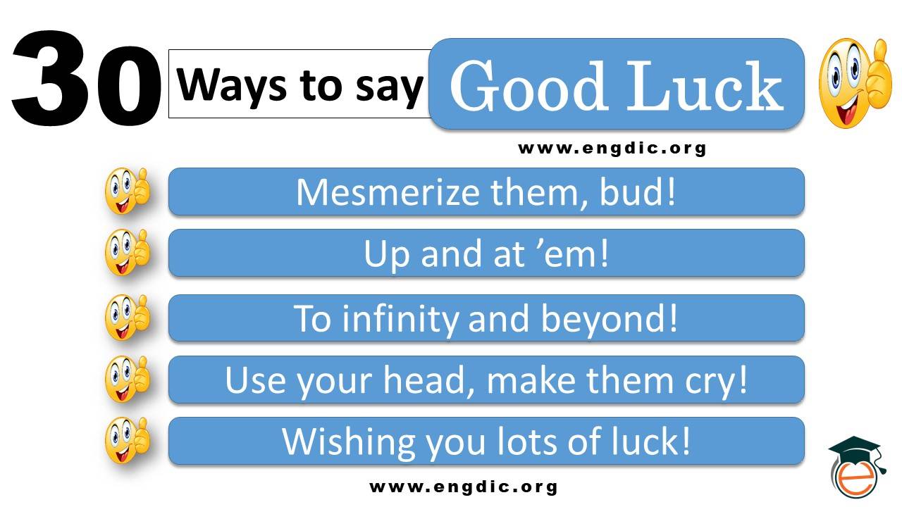 funny ways to say good luck