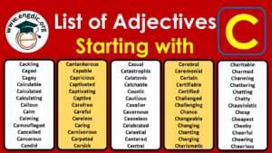 negative adjectives starting with g