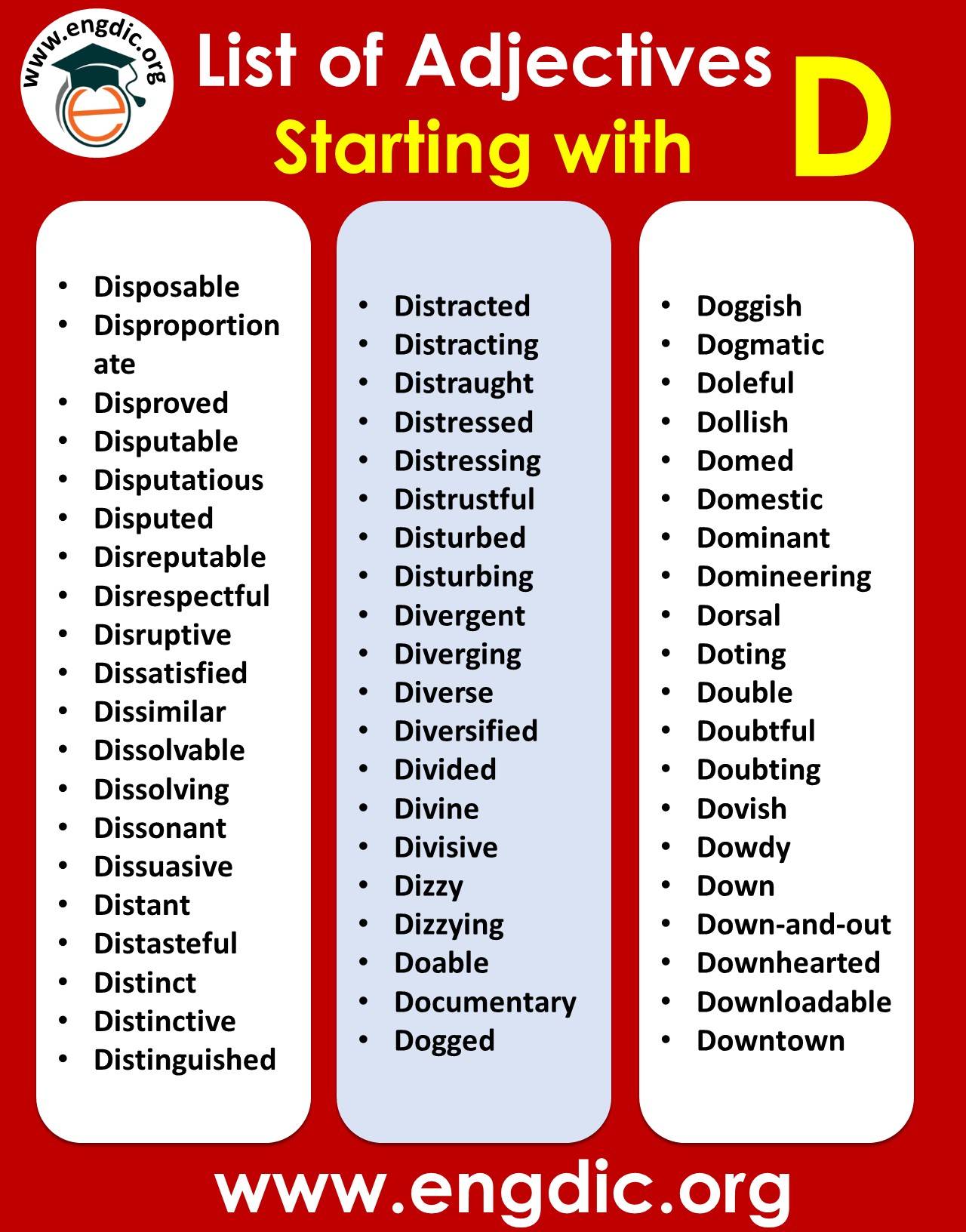 Adjectives That Start With D To Describe Food