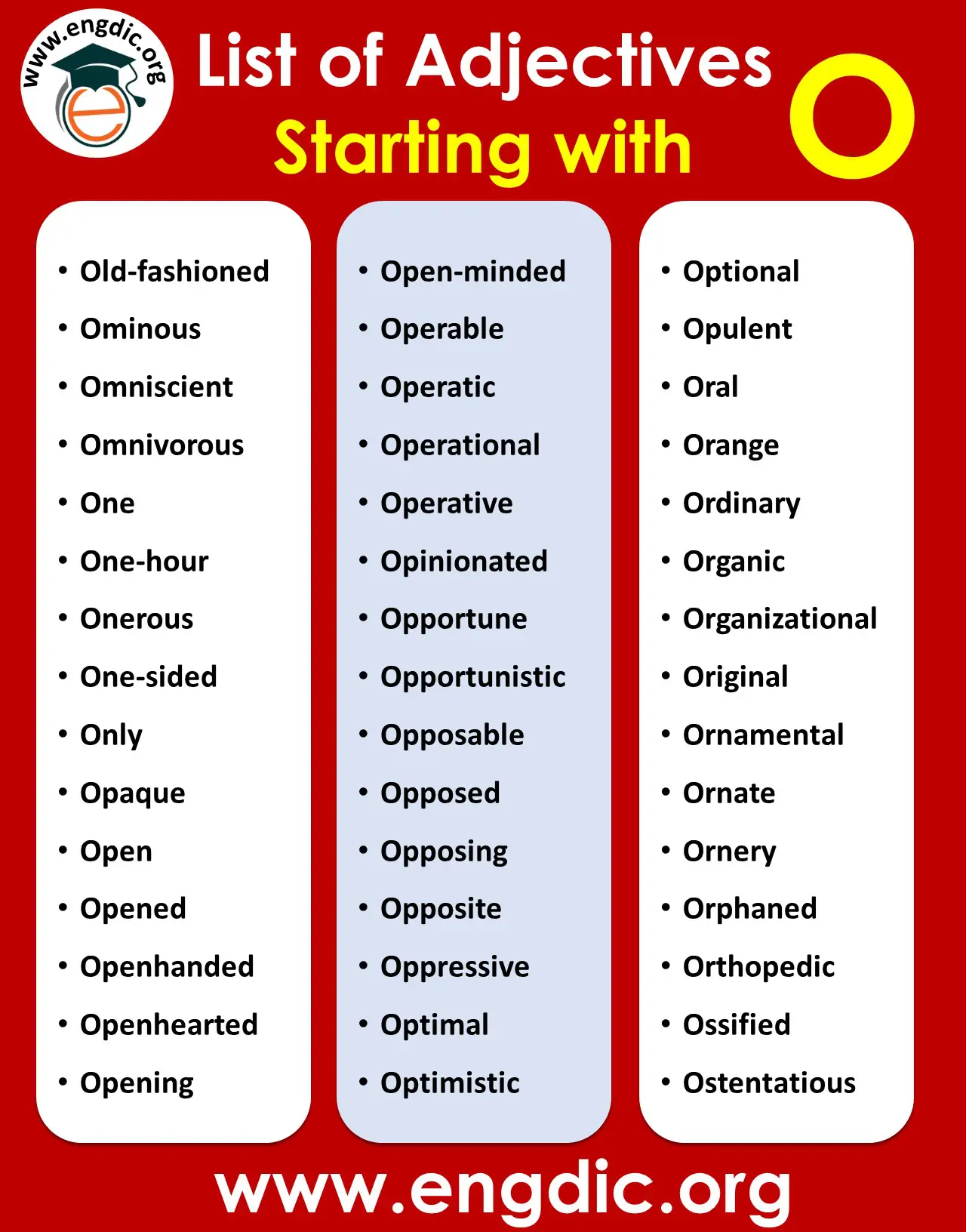 adjectives that start with o to describe a person