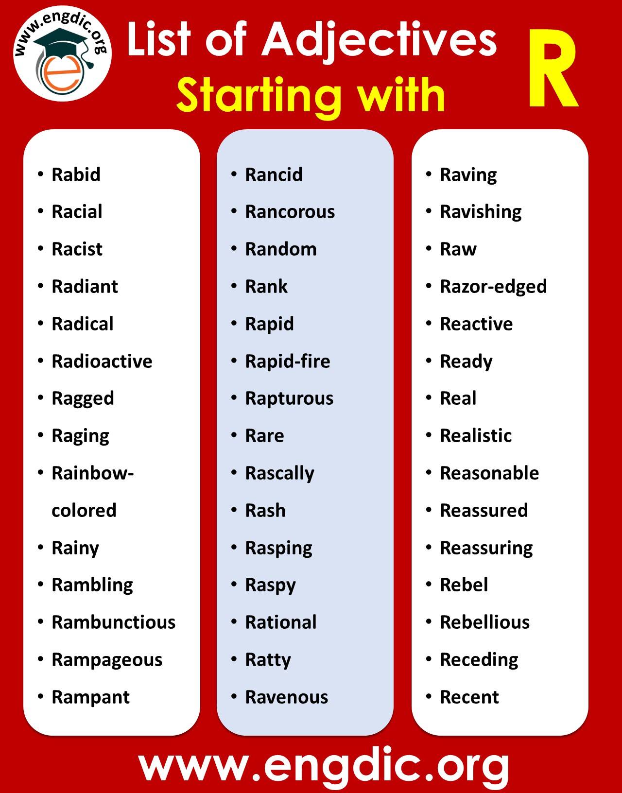 adjectives that start with r to describe a person