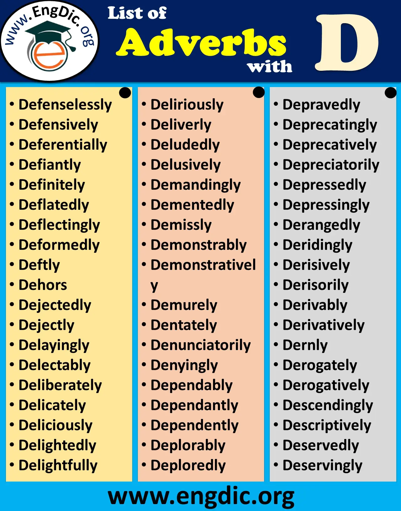 adverb with d