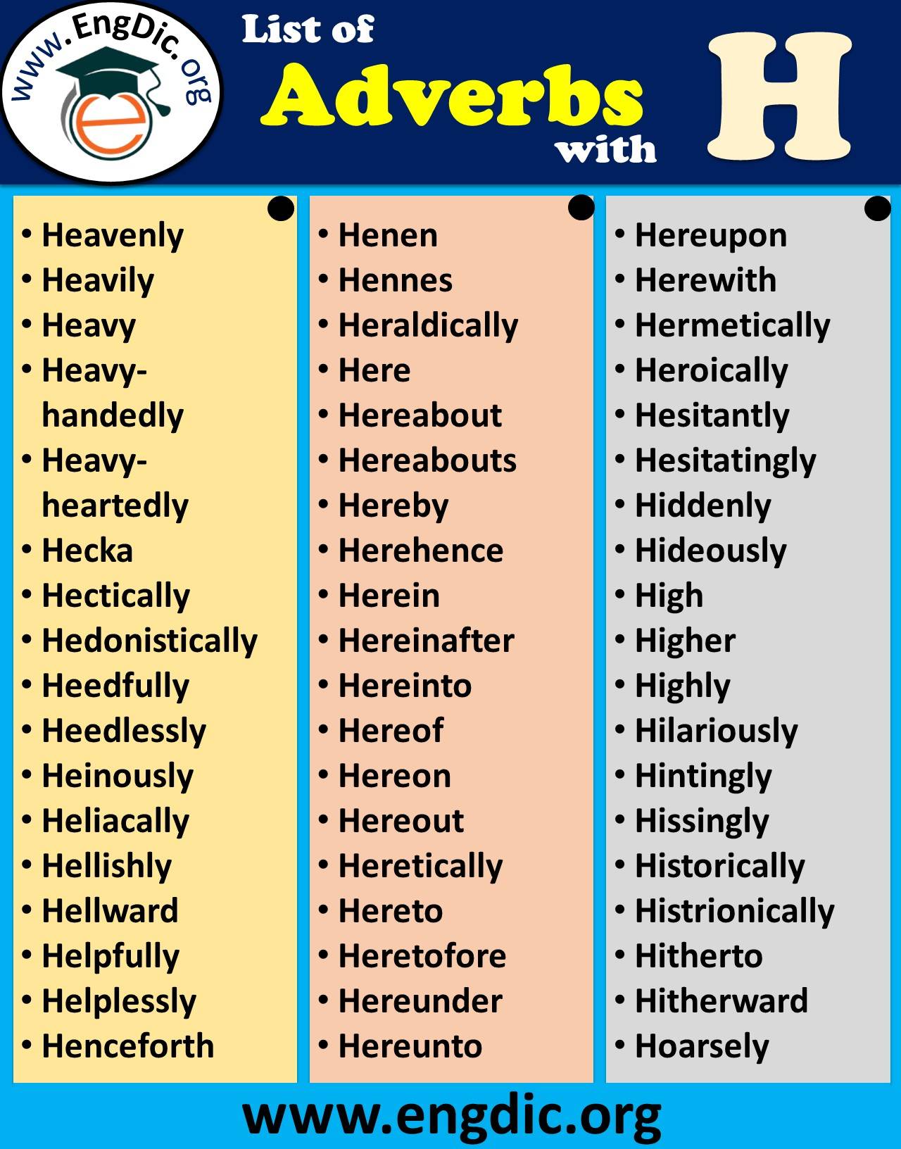 adverbs that start with h to describe a person