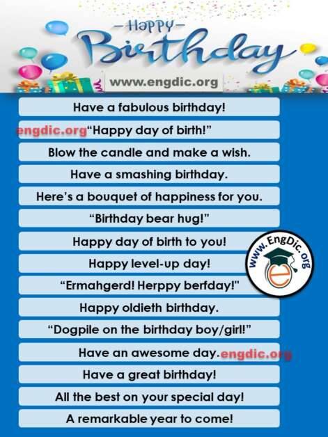 100 Ways to Say Happy Birthday – EngDic