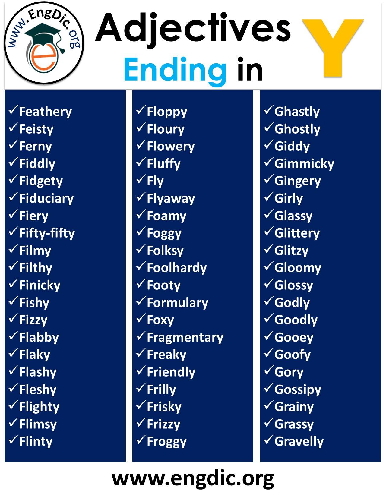 comparative adjectives ending in y