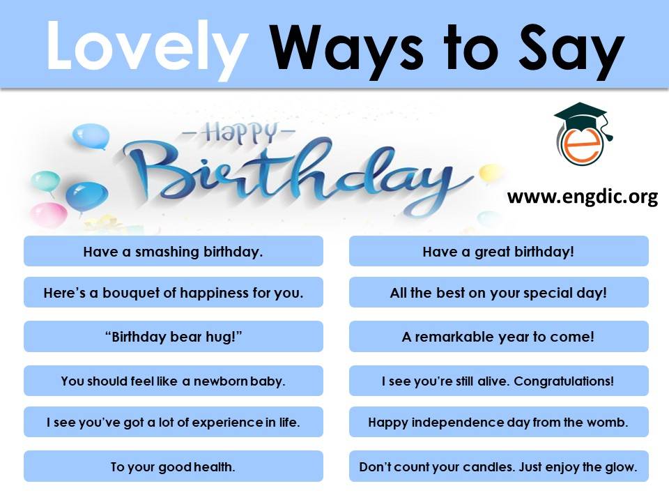 different ways to say happy birthday