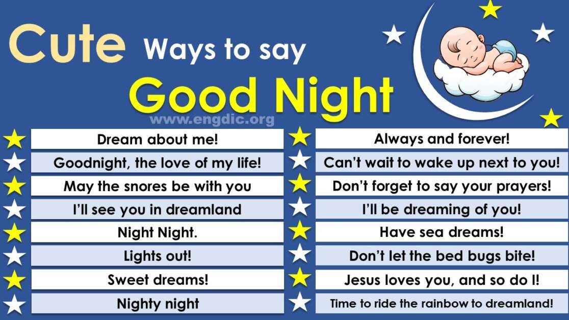 What To Say Instead Of Good Night To A Girl