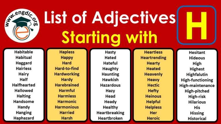 negative adjectives starting with a