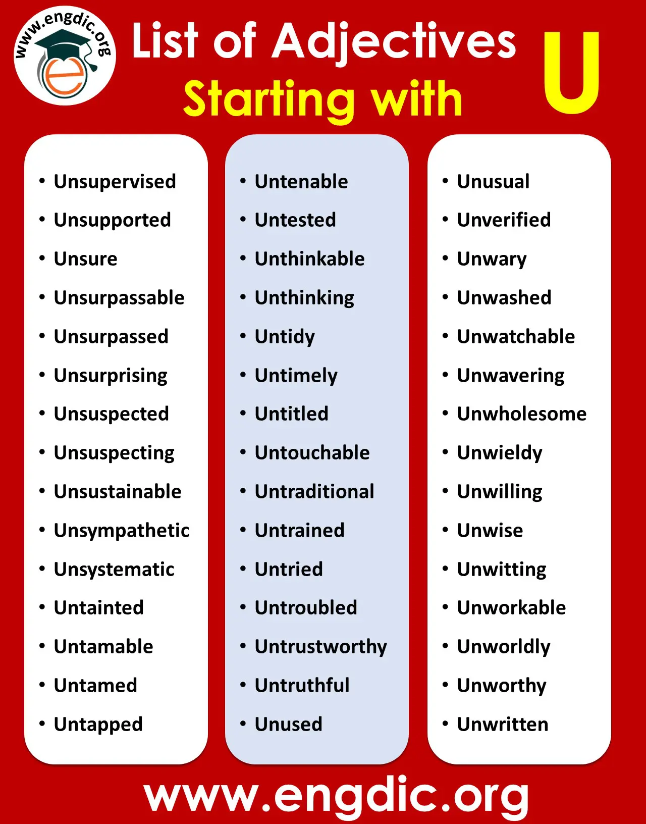 list of adjectives starting with u