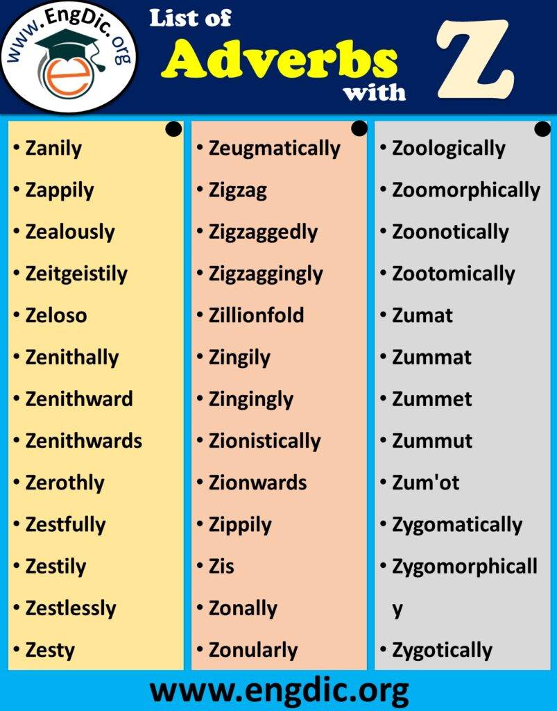 Verbs That Start With Z