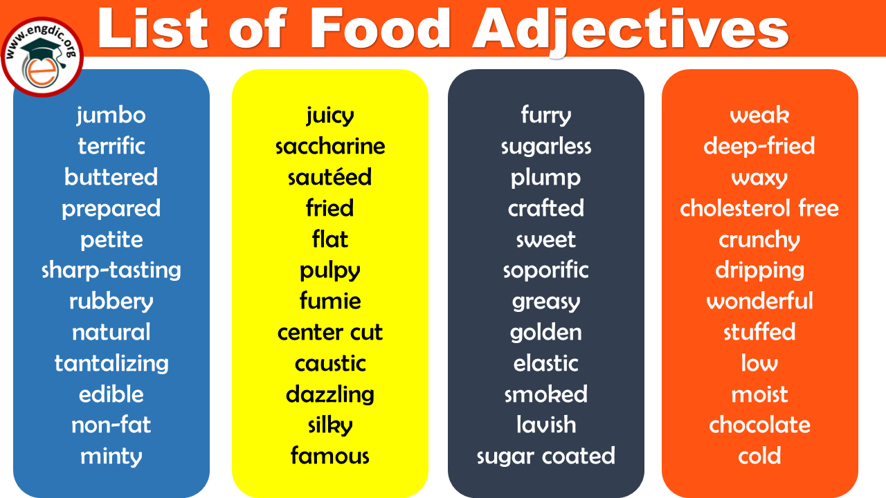 Common Adjectives To Describe Food