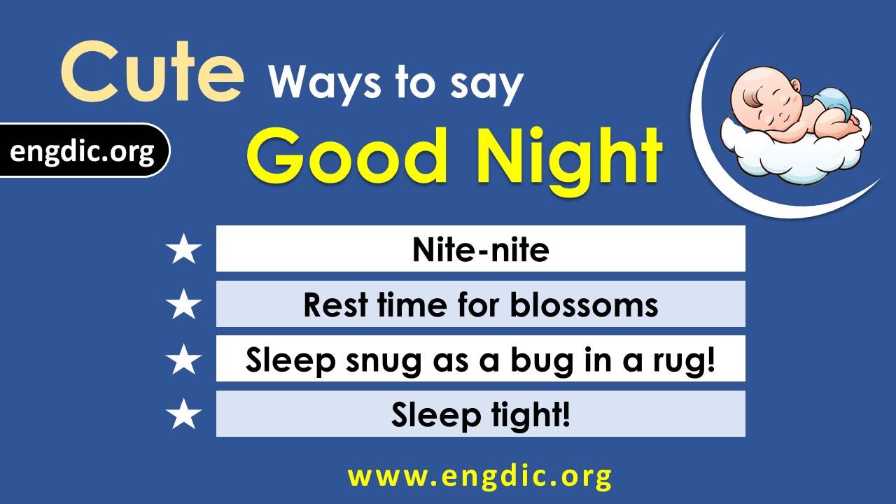 nice ways to say good night