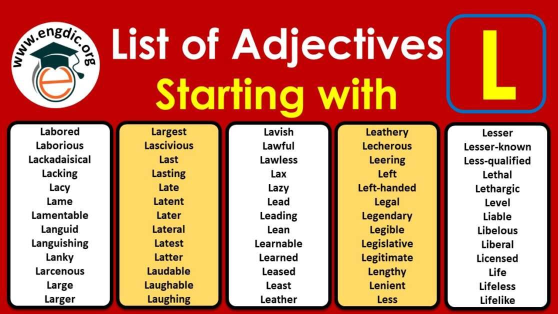 Adjectives That Start With L To Describe A Person Positively Archives 