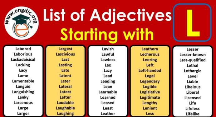 adjectives that begin with l