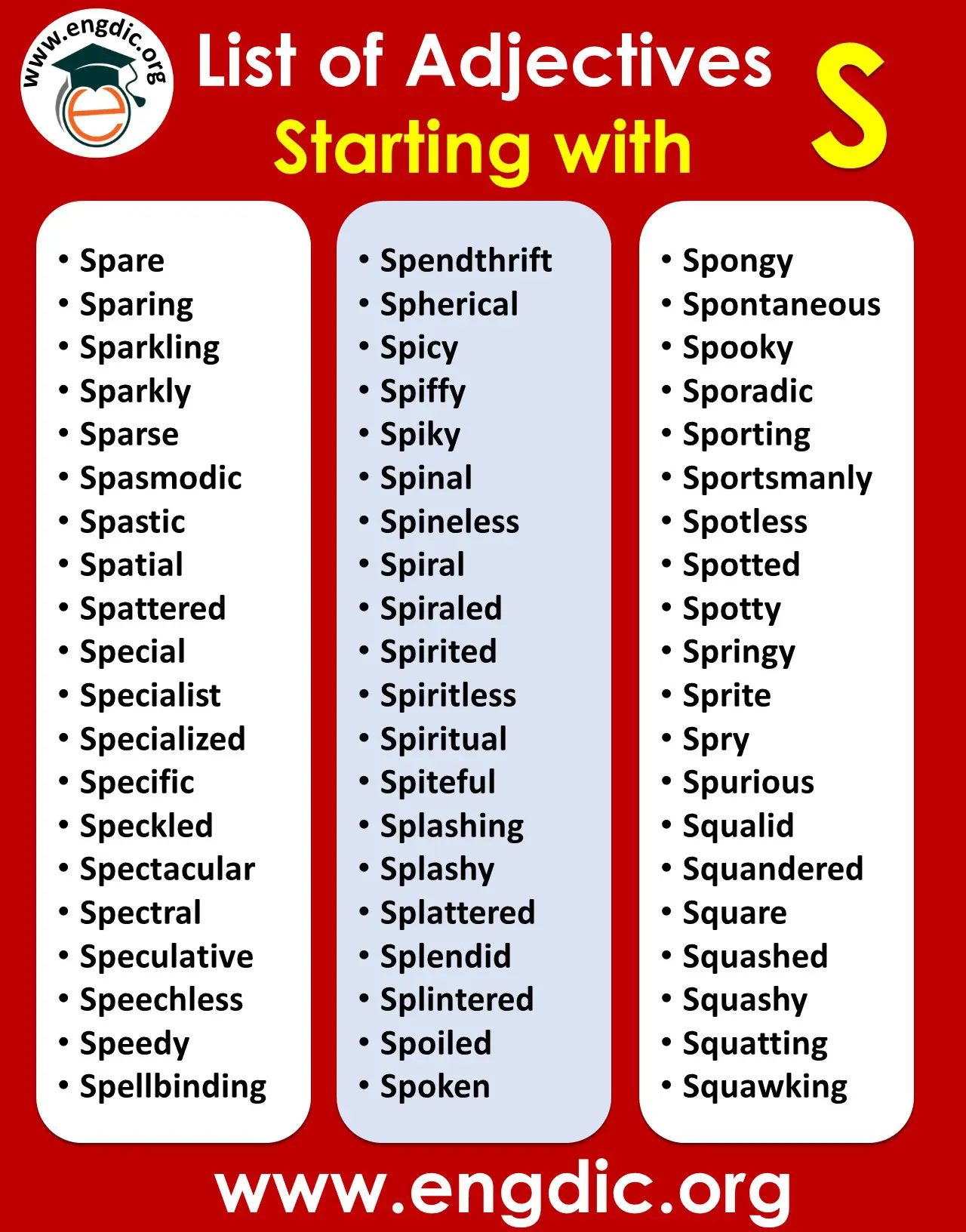 positive adjectives starting with s to describe a person pdf