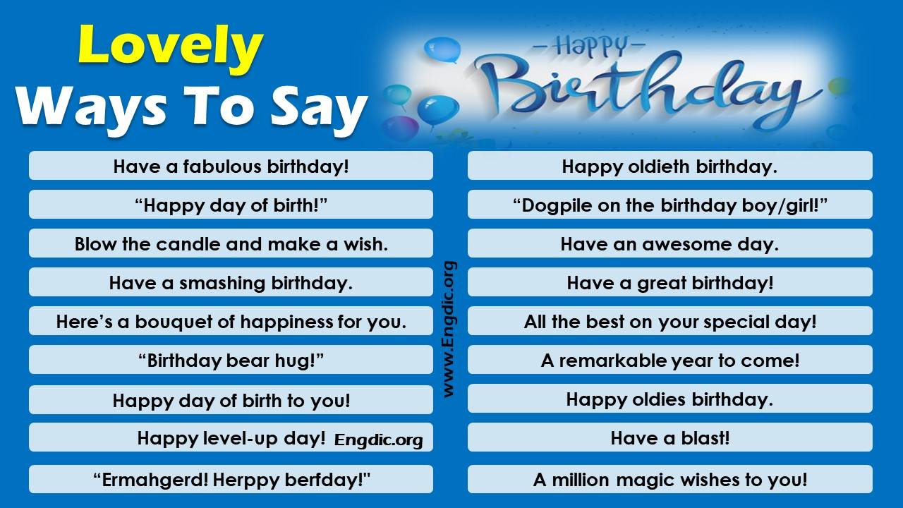 100 Ways to Say Happy Birthday