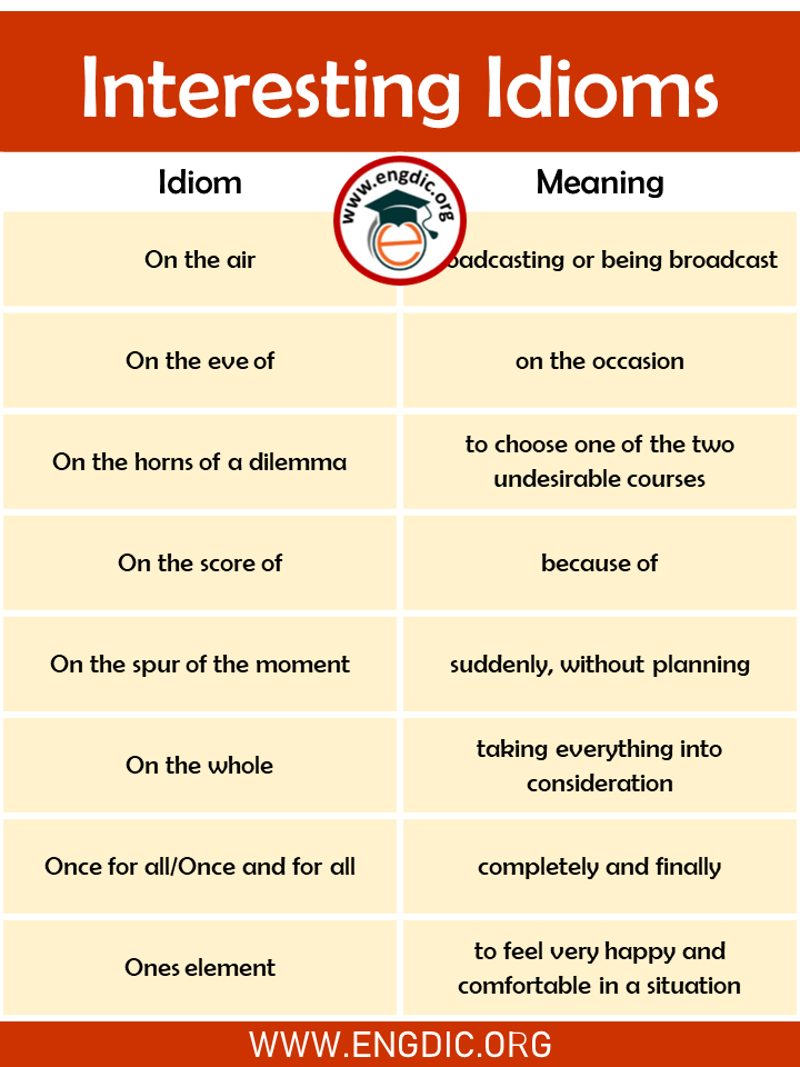 interesting idioms