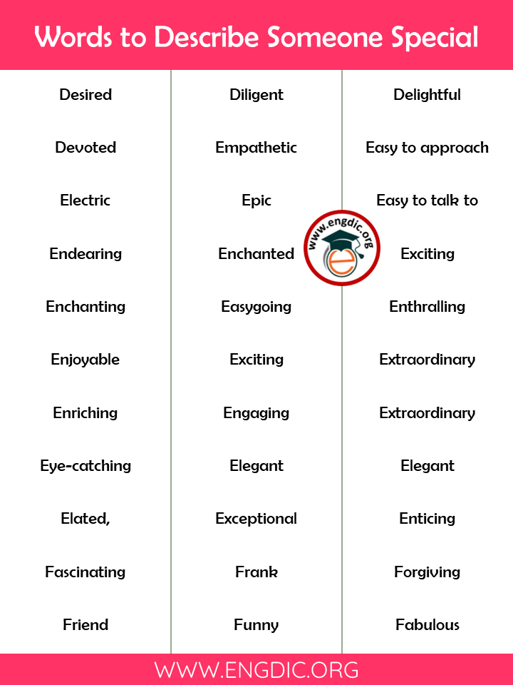 List Of Words To Describe Someone Special In 2022 Engdic