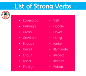 100 Strong Verbs - List of Strong Verbs in English Pdf - EngDic