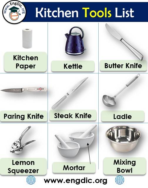 kitchen tools list restaurant