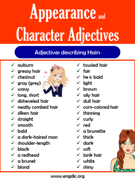 Appearance Adjectives List: Words to Describe Appearance and Character ...