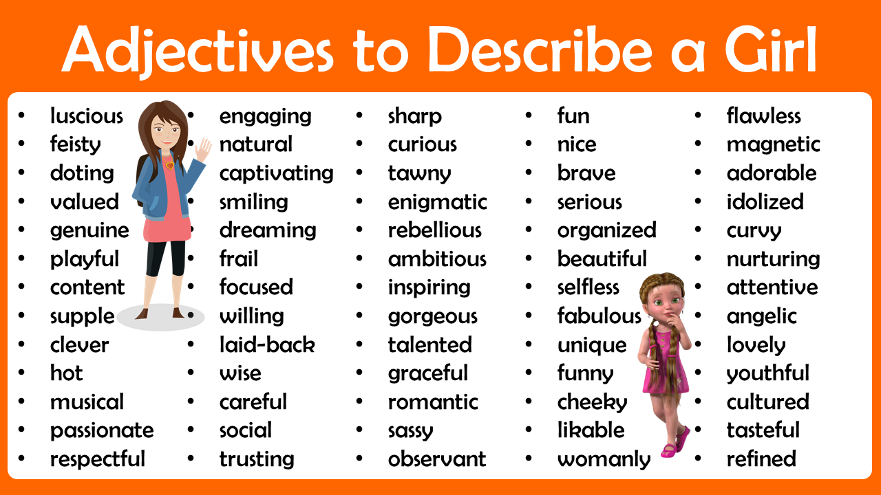 Adjectives to Describe a Girl with PDF and Infographics