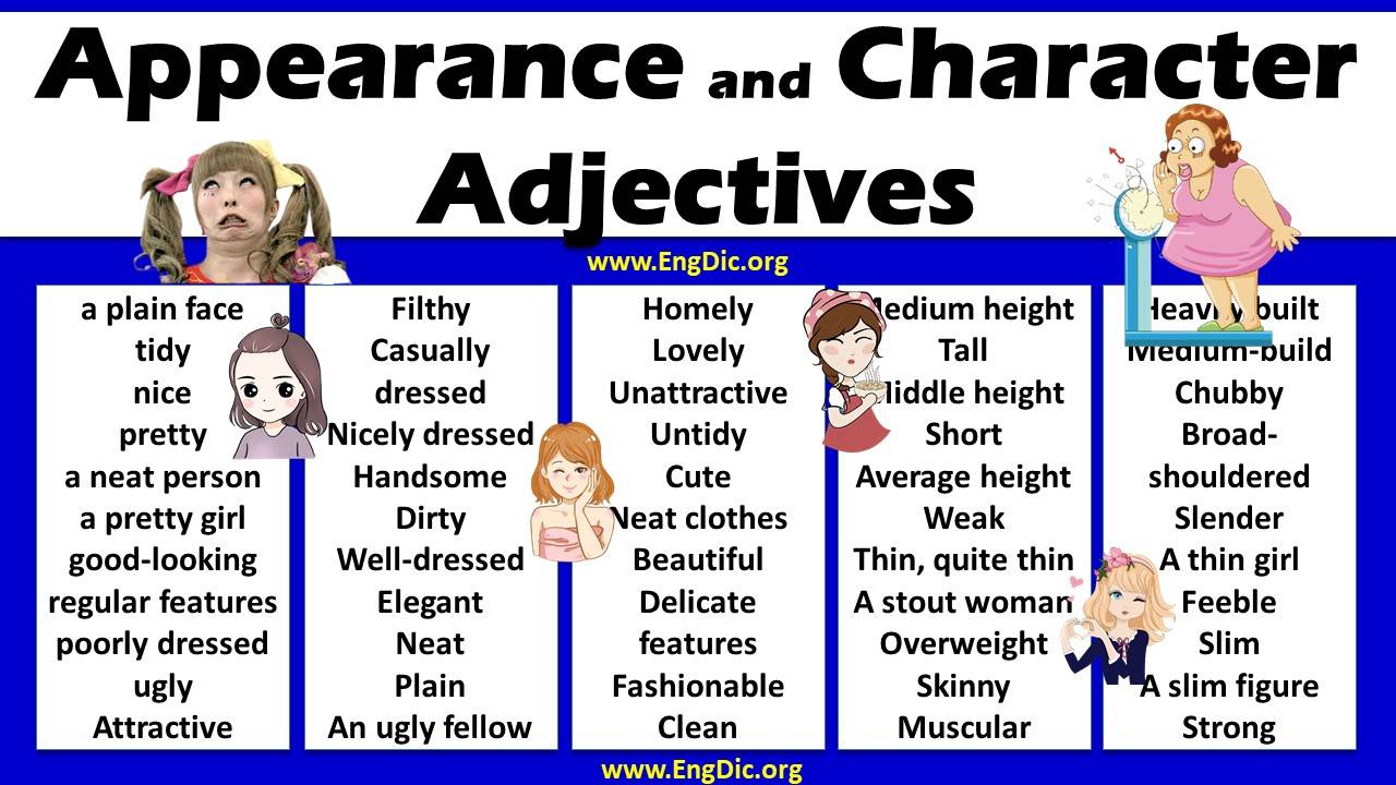 Appearance Adjectives List: Words to Describe Appearance and Character