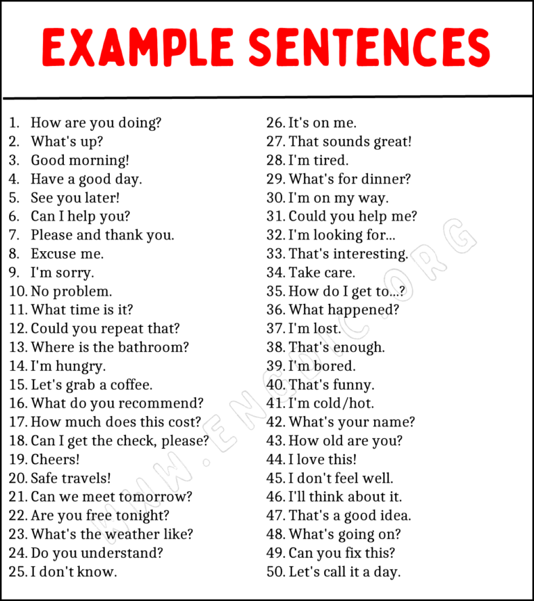 150+ Common English Sentences Used in Daily Life - EngDic