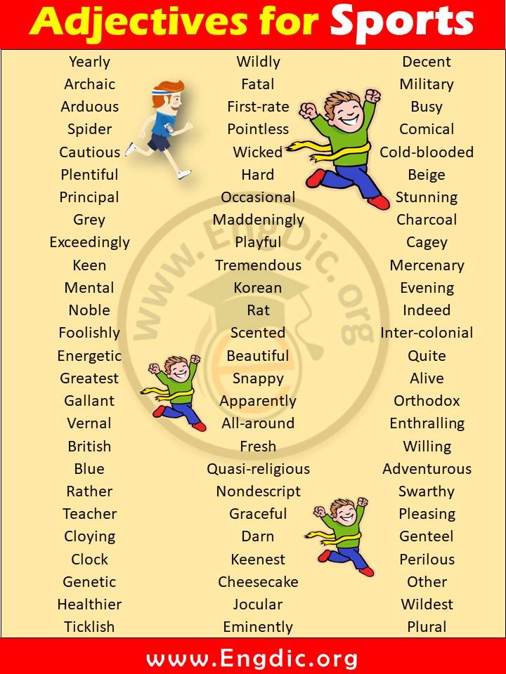 Adjectives for Sport