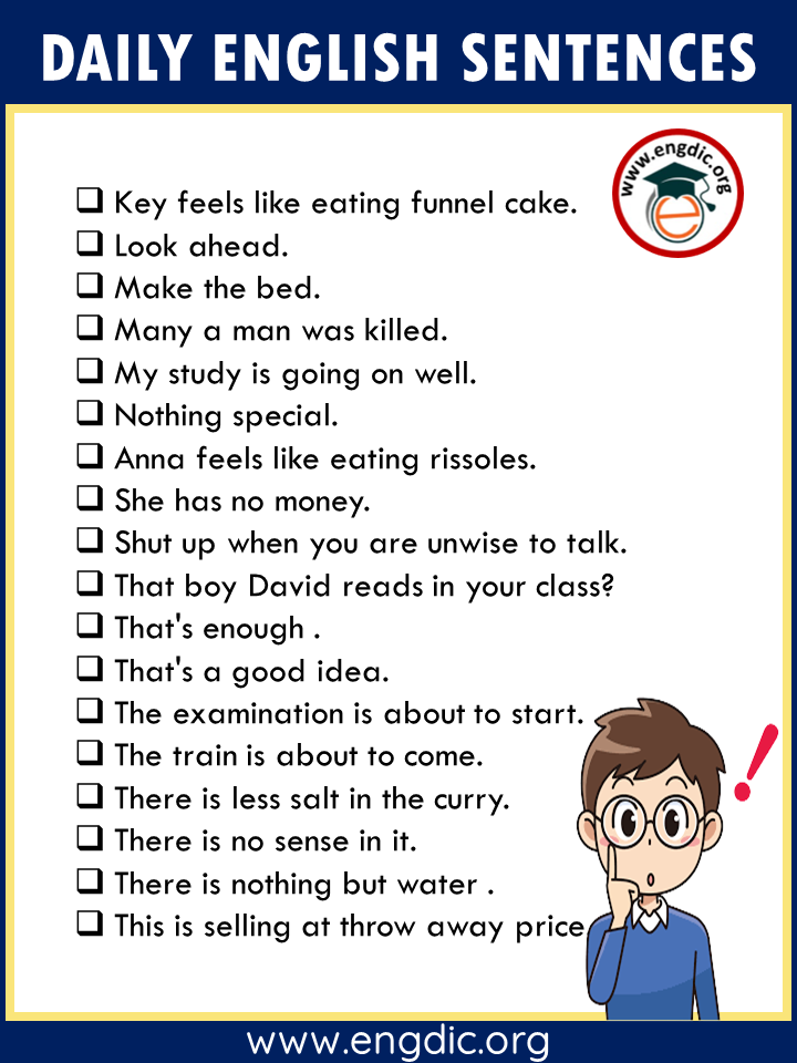 Daily english sentences