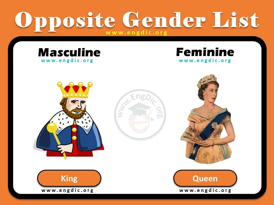 masculine feminine list