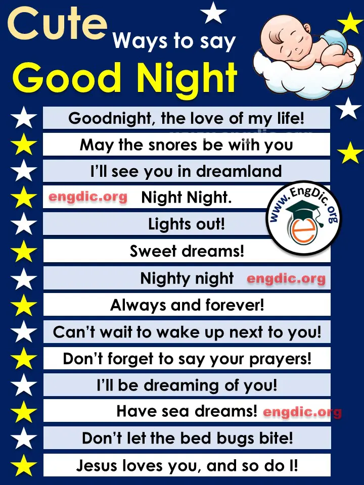 ways to say good night