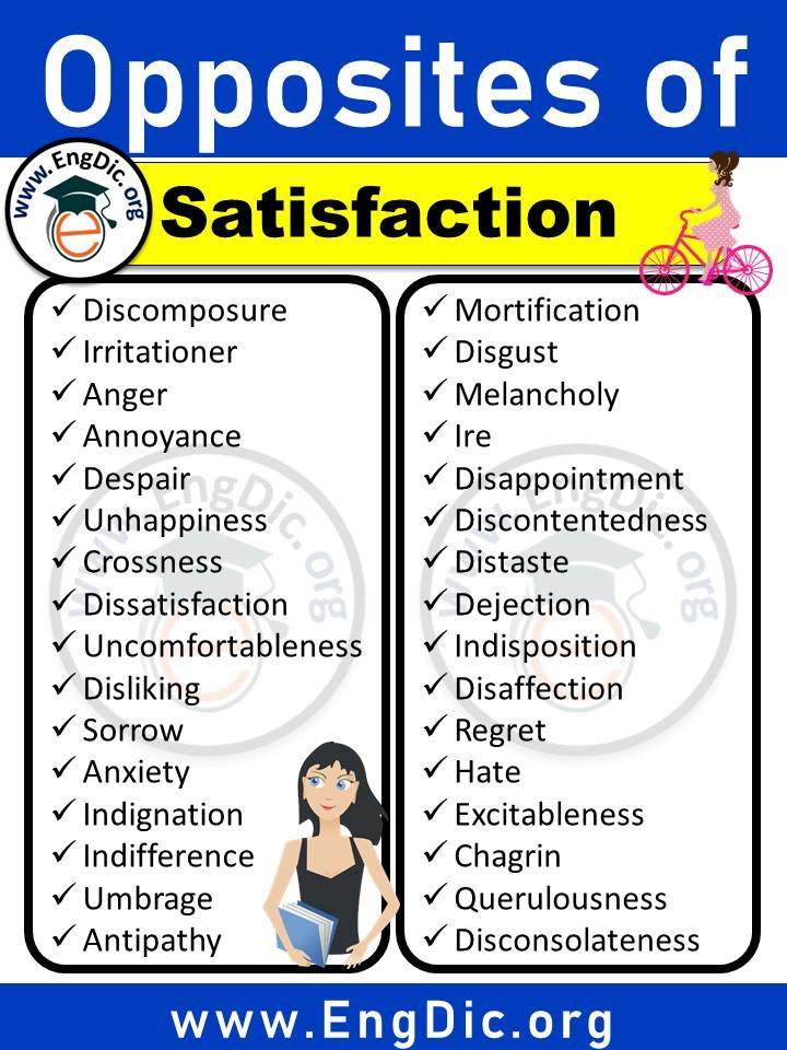  Opposite Of Satisfaction Antonyms Of Satisfaction Example Sentences 