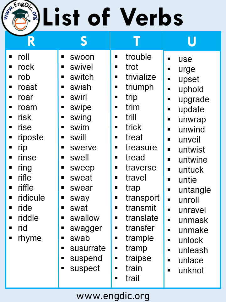 list of verbs