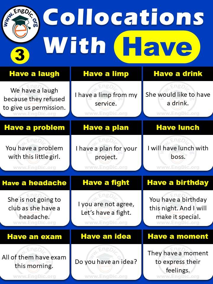 List of have collocations