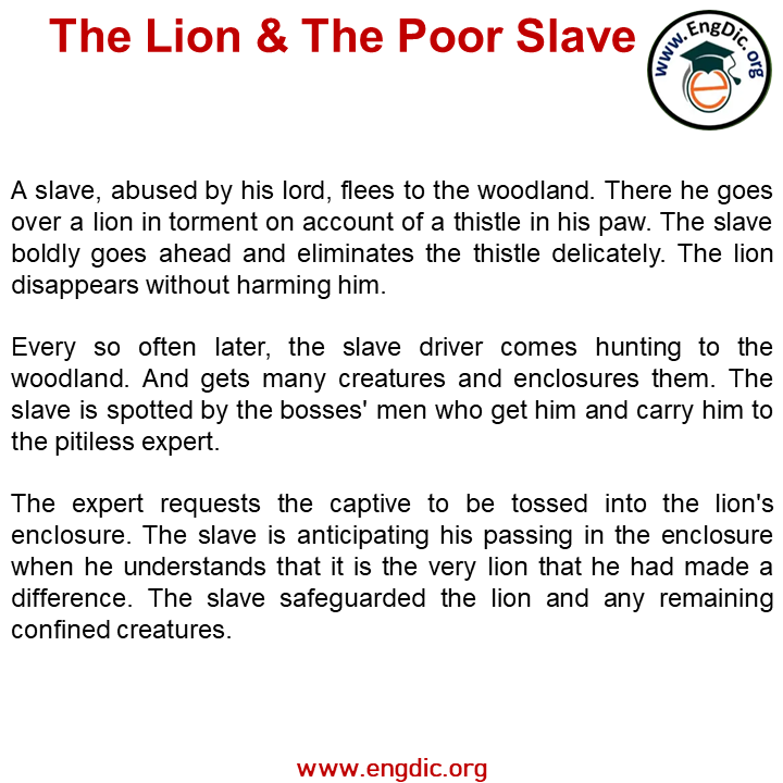 lion and the poor slaves