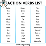 300+ List of Verbs for Kids PDF and Infographics - EngDic