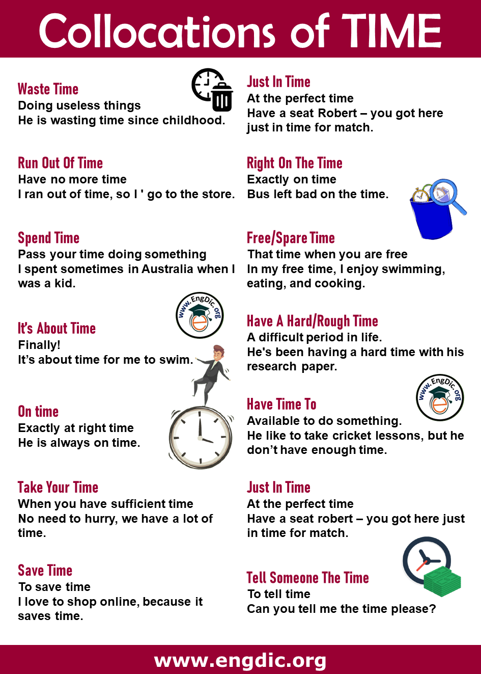 collocations of time with examples