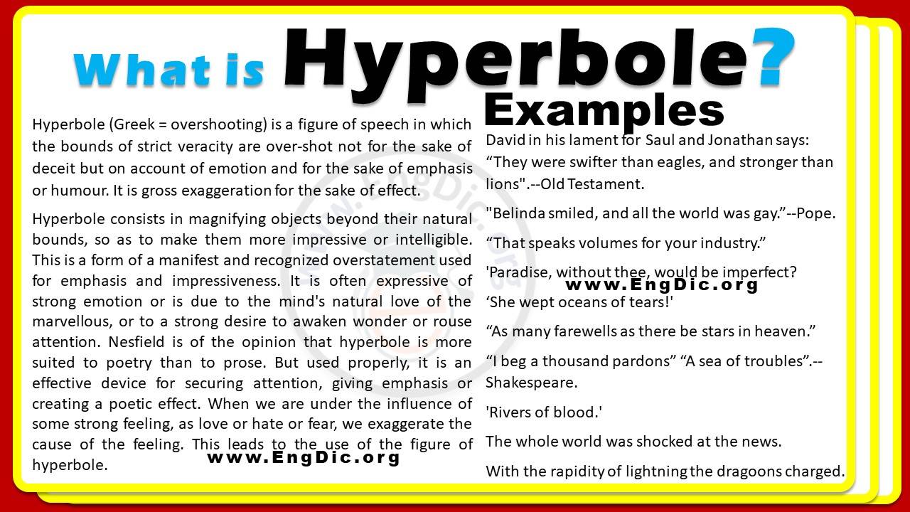 Hyperbole Examples Sentences