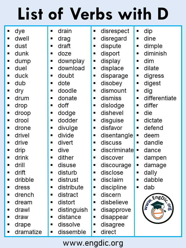 list of verbs