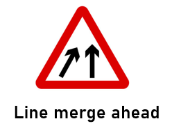 Line merge ahead