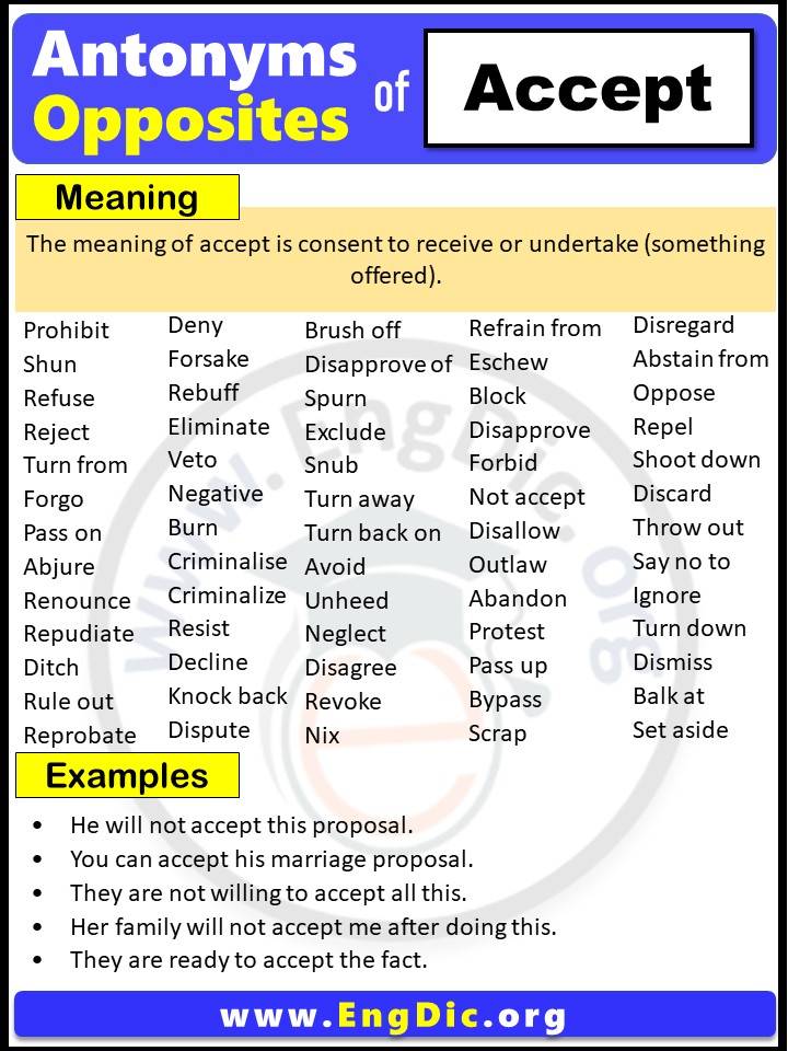 Opposite Of Accept Pdf Archives EngDic