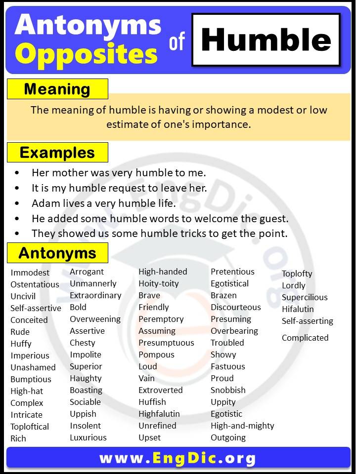 Synonyms Of Humble, Humble Synonyms Words List, Meaning And, 47% OFF