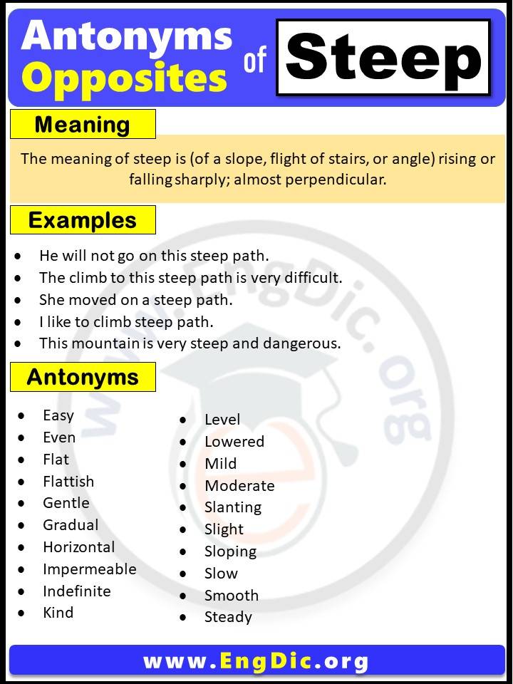 STEEP - Definition and synonyms of steep in the English dictionary