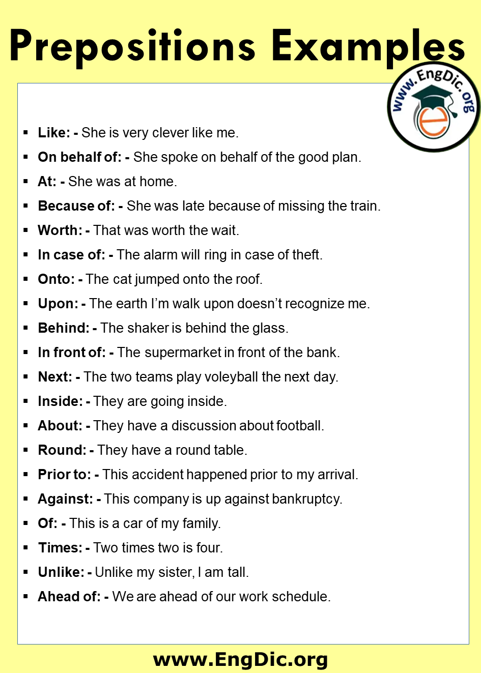 essay with prepositions