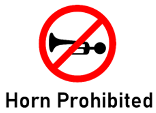 horn prohibited